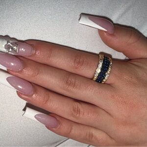 Elegant Gold and Blue Ring